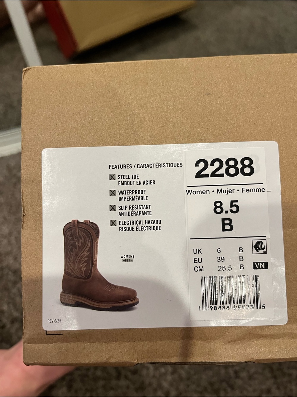 Red Wing Shoes Women's Brown Western Steel-Toe Work Boot